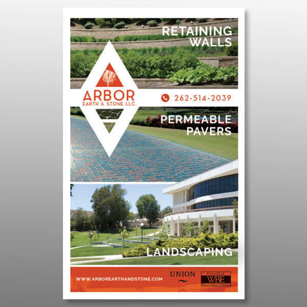 Arbor Earth & Stone Handout Front Custom Milwaukee Flyer Design