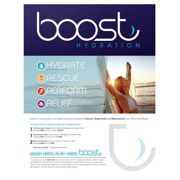 Boost Hydration Magazine Ad - Front