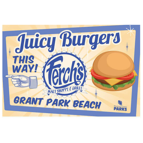 Ferch's Malt Shoppe & Grille Burger Sign