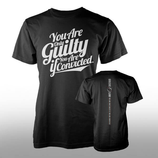 Grieve Law Firm T-Shirt Design - Front & Back Grieve Law Firm T-Shirt Design - Italic