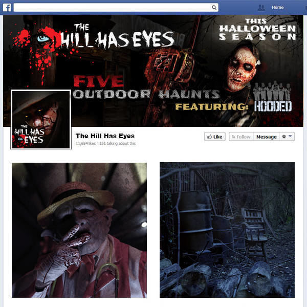 The Hill Has Eyes Facebook Page Design Personalized Social Media