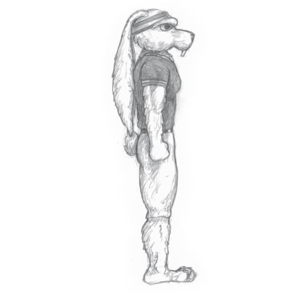 Kokomo Jackrabbits Mascot - Side