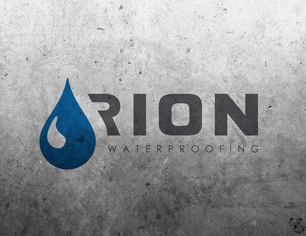 Rion Waterproofing Logo Design - Water Damage Restoration in Pewaukee, WI