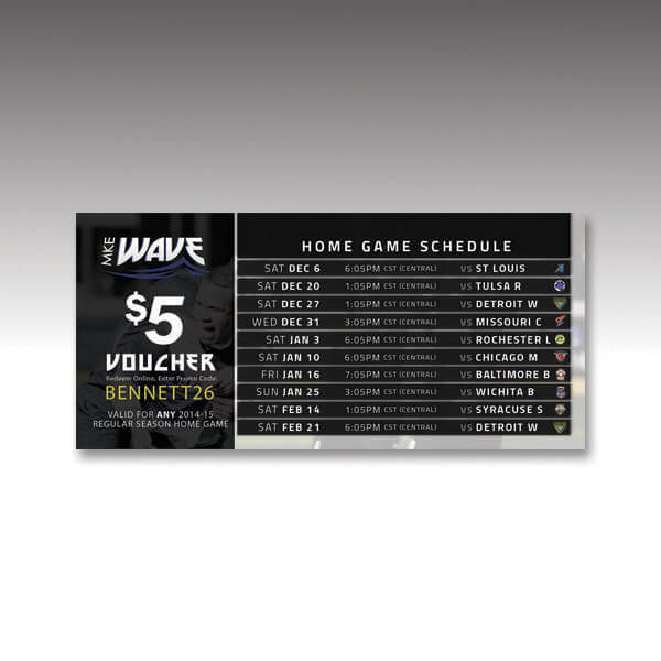Milwaukee Wave Voucher Back Custom Voucher Design