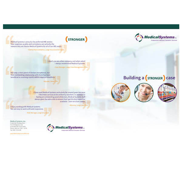 Medical Systems Informational Brochure - Inside Milwaukee Brochure Design