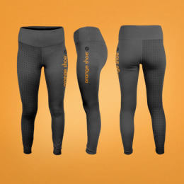 Orange Shoe Workout Leggings Orange Shoe Workout Leggings with trainer shoe design