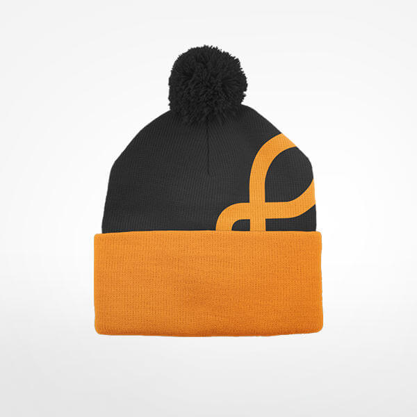 Orange Shoe Stocking Cap Orange Shoe Stocking Hat with trainer shoe design