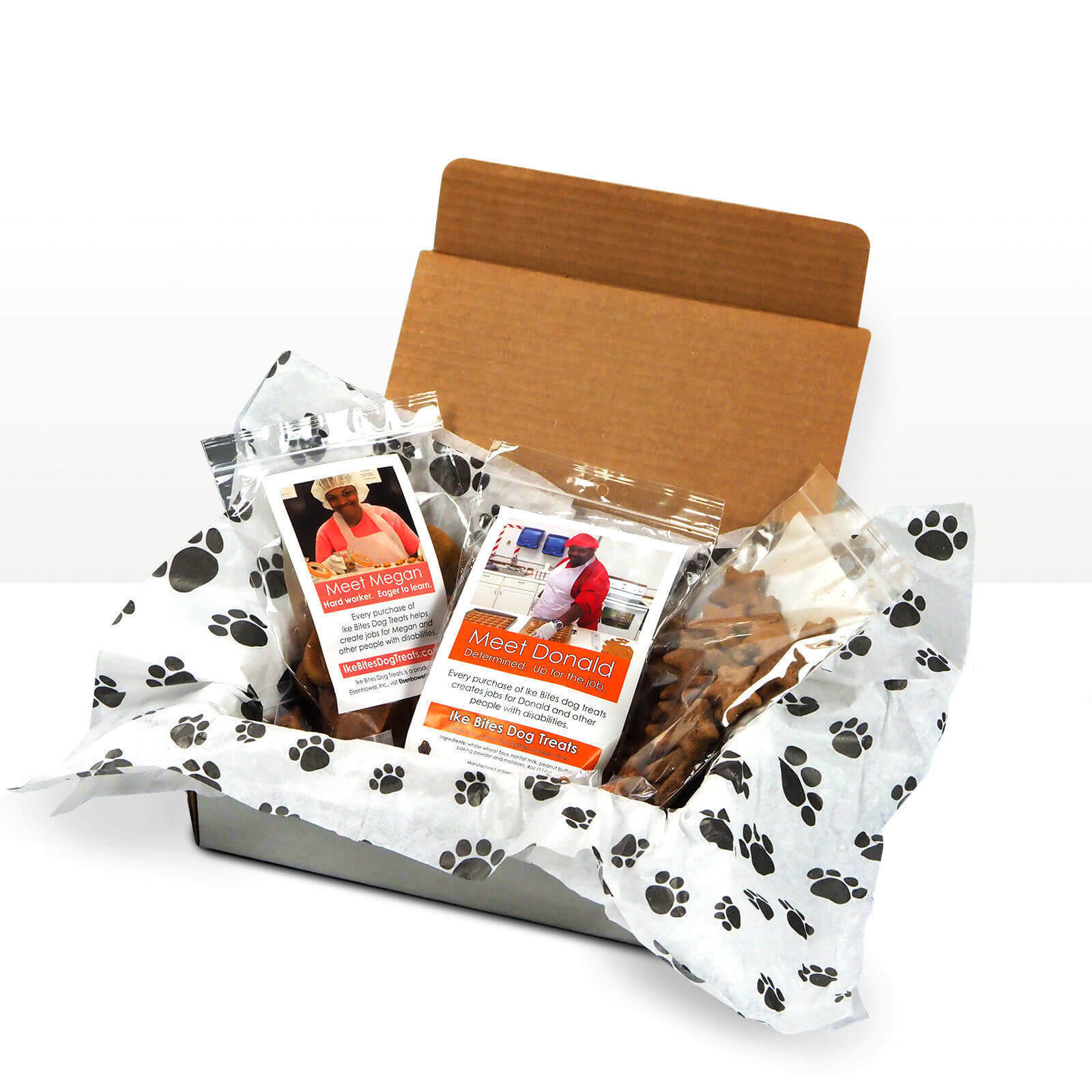 Dog Treat Packaging photographed for Ike's Bites, a Non-profit in Wisconsin
