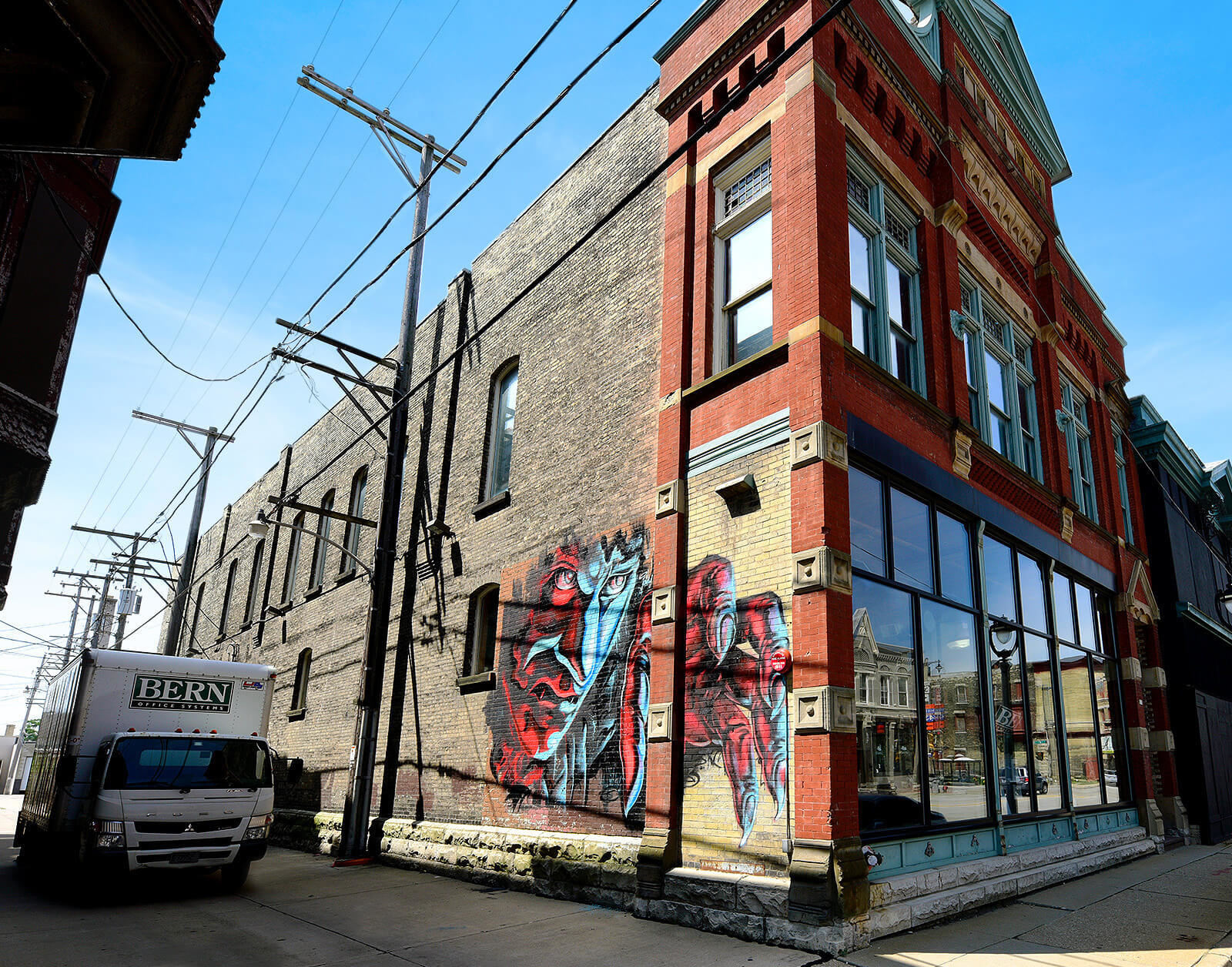 Street Art in Milwaukee Street Art on Milwaukee Business Storefront