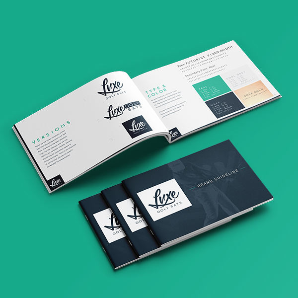 Luxe Golf Bays Brand Guideline Book