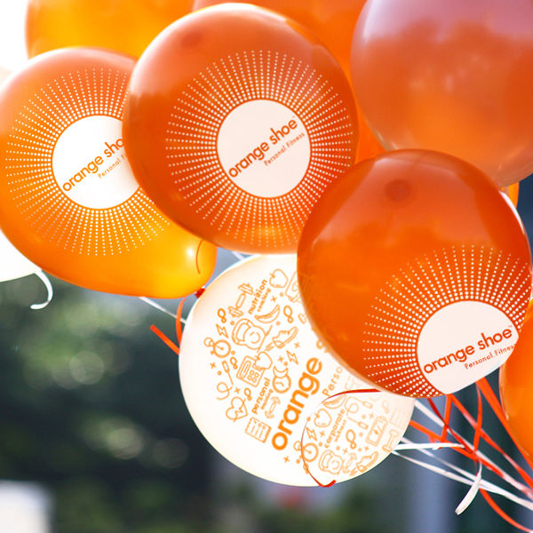 Orange Shoe Display Balloons