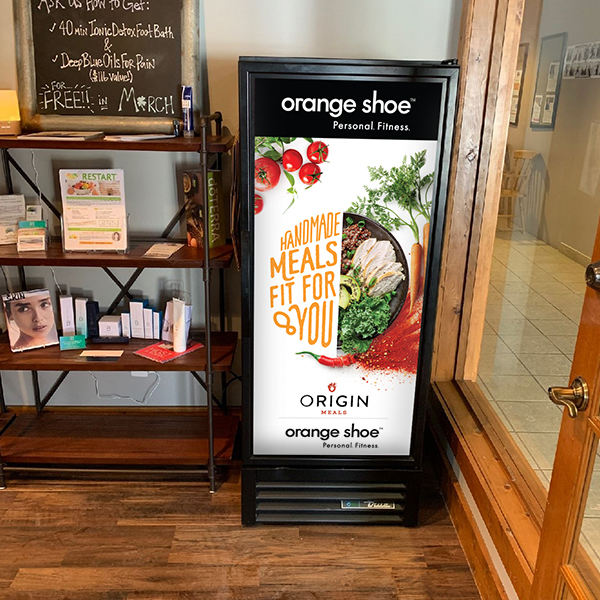 Orange Shoe Fridge Display