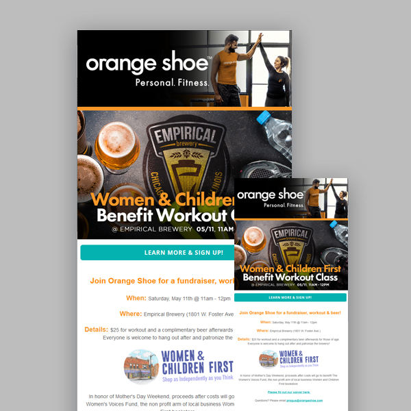 Mass EMail design for Orange Shoe Mass EMail design for Orange Shoe