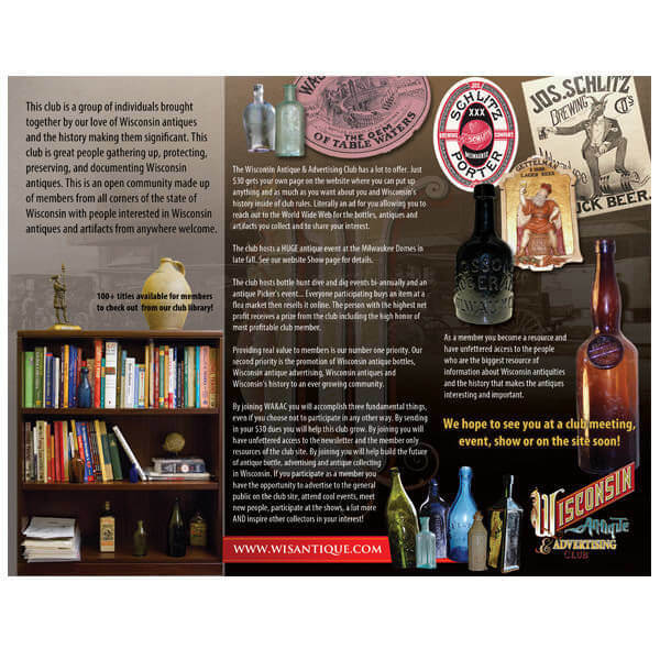 Wisconsin Antique & Advertising Club Tri-Fold Brochure - Cover