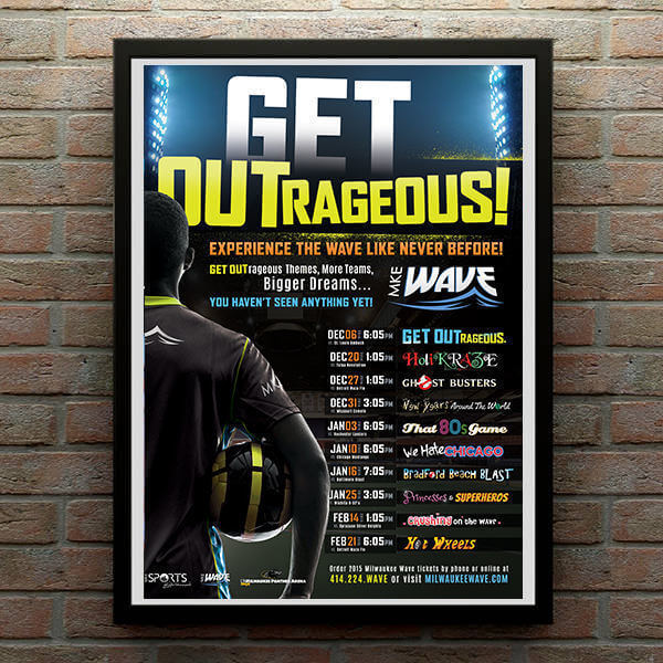 Milwaukee Wave Get Outrageous Event Poster