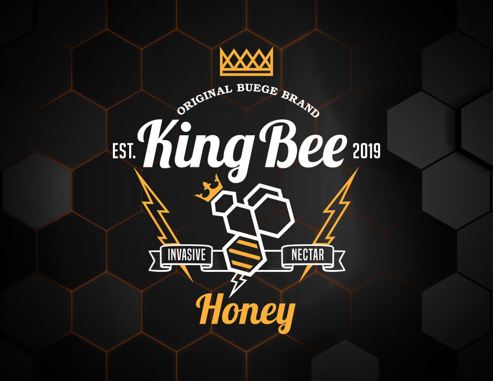 King Bee Honey Logo Desgin