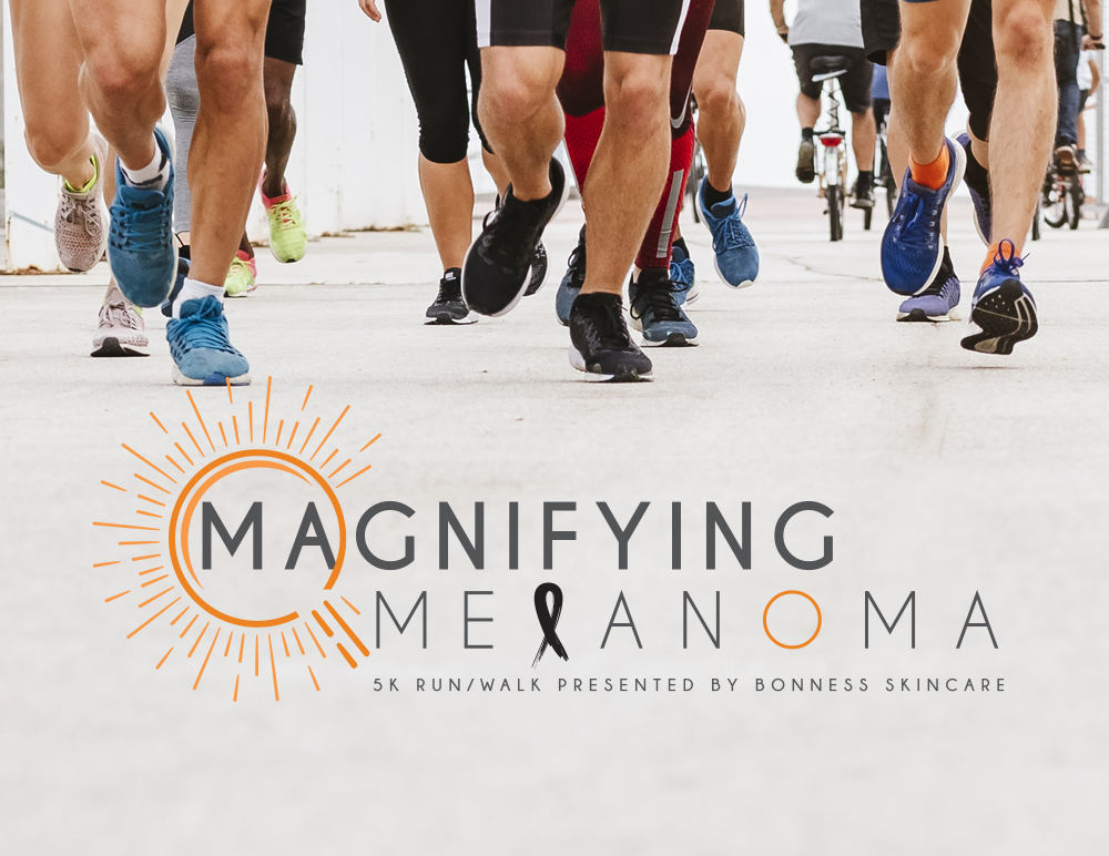 Magnifying Melanoma 5k Run/Walk Logo Design