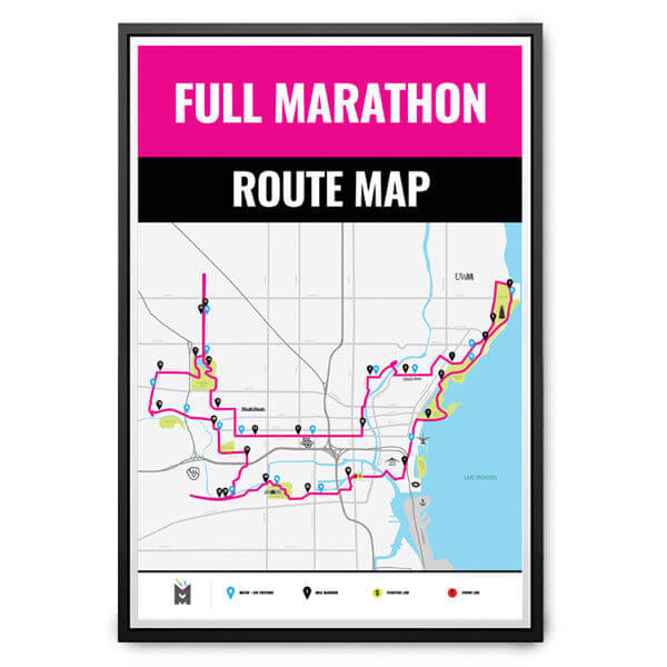 Milwaukee Marathon Route Map Signage