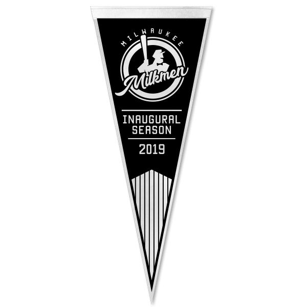 Milwaukee Milkmen Baseball Team Pennant