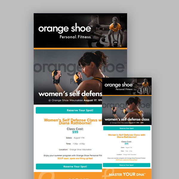 Mass EMail design for Orange Shoe
