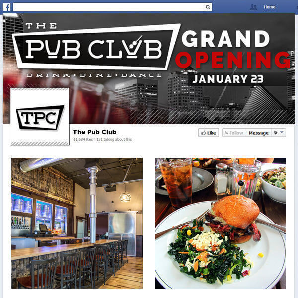 The Pub Club Facebook Page Design Milwaukee Social Media Design