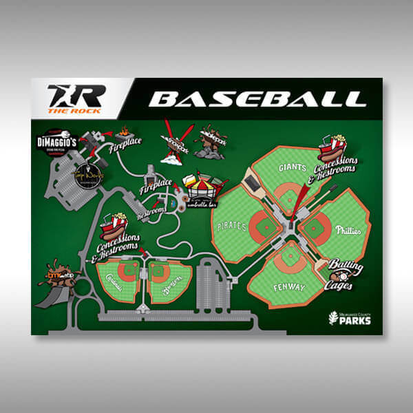 The Rock League Baseball Map Cover Custom Map Design Wisconsin